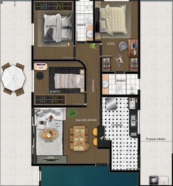 Apartamento à venda com 3 quartos, 133m² - Foto 2