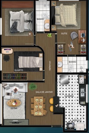 Apartamento à venda com 3 quartos, 78m² - Foto 1