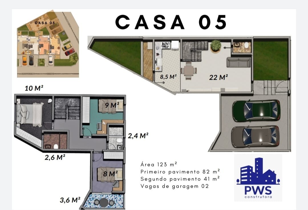 Casa à venda com 3 quartos, 123m² - Foto 2