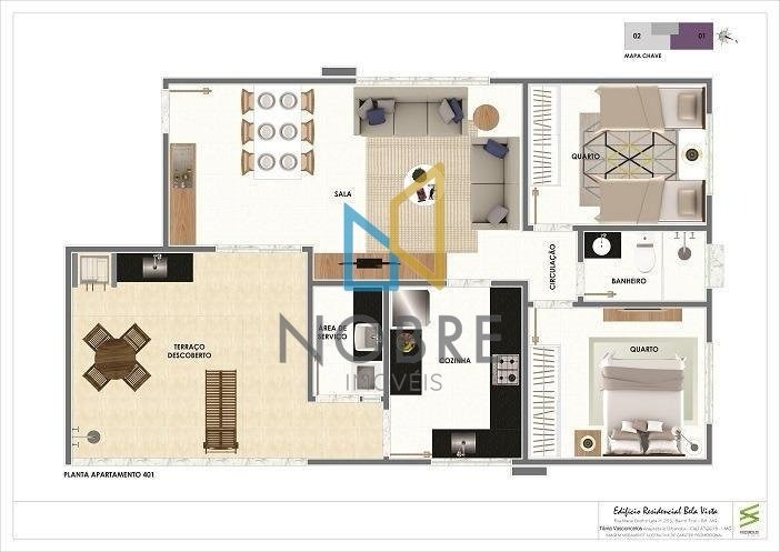 Apartamento à venda com 2 quartos, 55m² - Foto 7