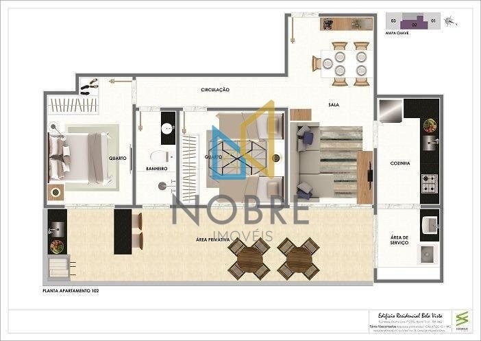 Apartamento à venda com 2 quartos, 55m² - Foto 9