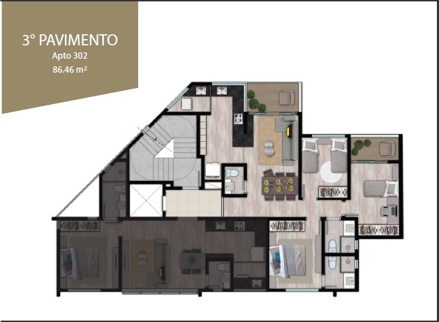 Apartamento à venda com 3 quartos, 73m² - Foto 11