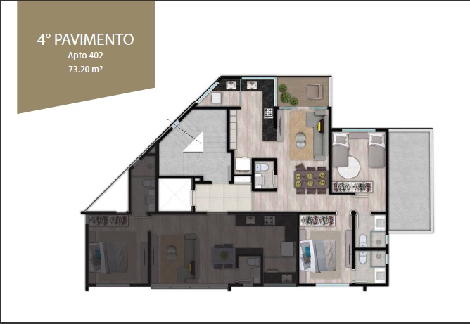 Apartamento à venda com 3 quartos, 73m² - Foto 13