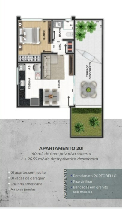 Apartamento à venda com 1 quarto, 40m² - Foto 5