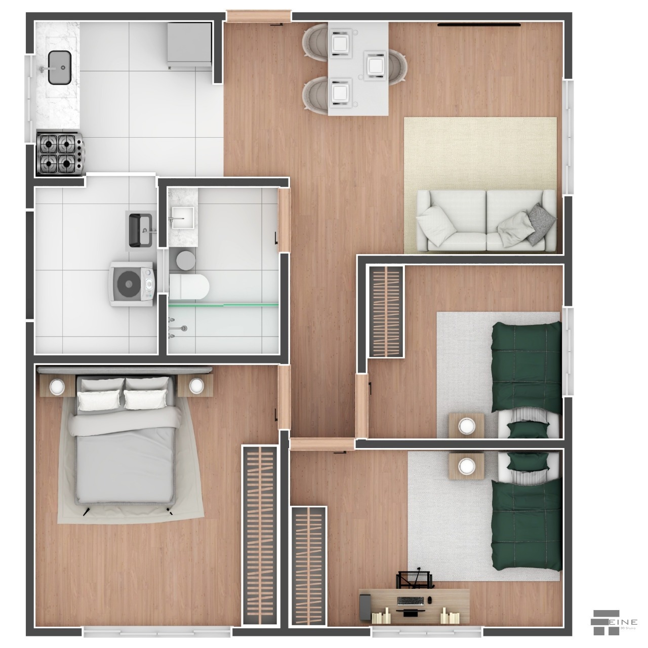 Apartamento à venda com 2 quartos, 57m² - Foto 7