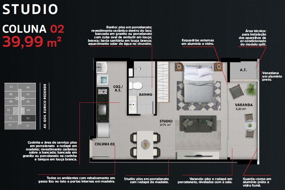 Apartamento à venda com 1 quarto, 40m² - Foto 19