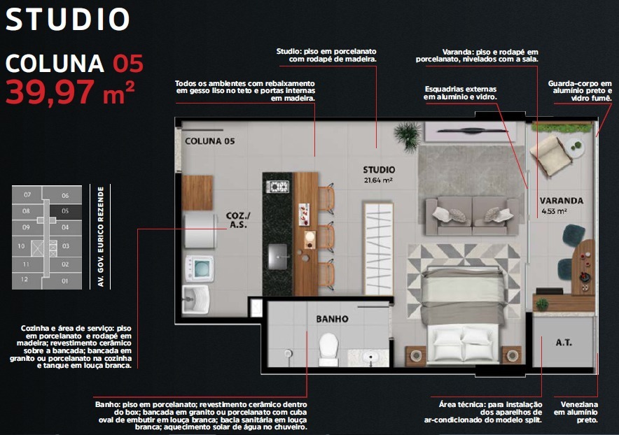 Apartamento à venda com 1 quarto, 40m² - Foto 22