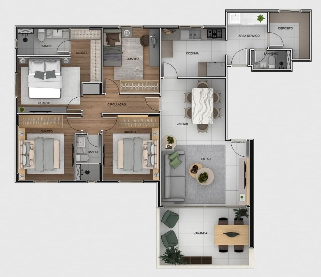 Apartamento à venda com 4 quartos, 118m² - Foto 8