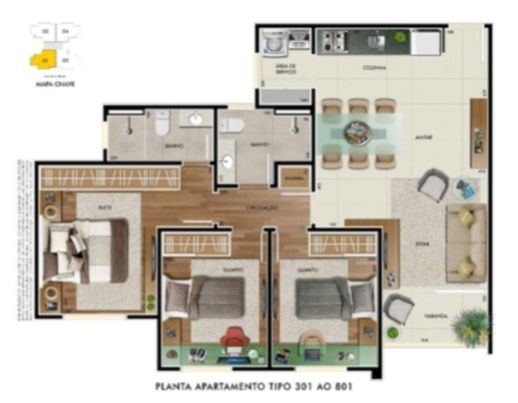 Apartamento à venda com 3 quartos, 74m² - Foto 9