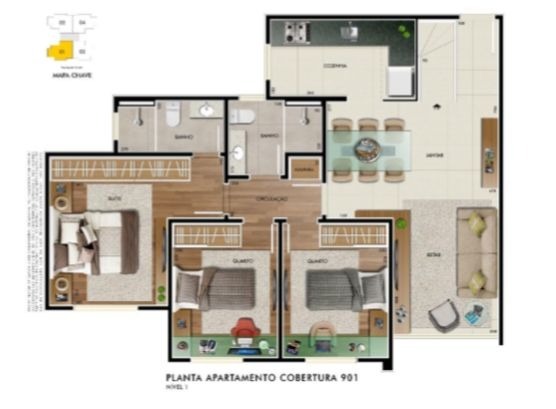 Apartamento à venda com 3 quartos, 74m² - Foto 13