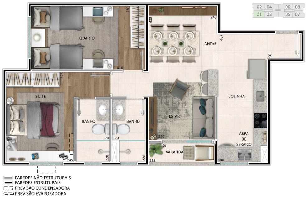 Apartamento à venda com 2 quartos, 50m² - Foto 21