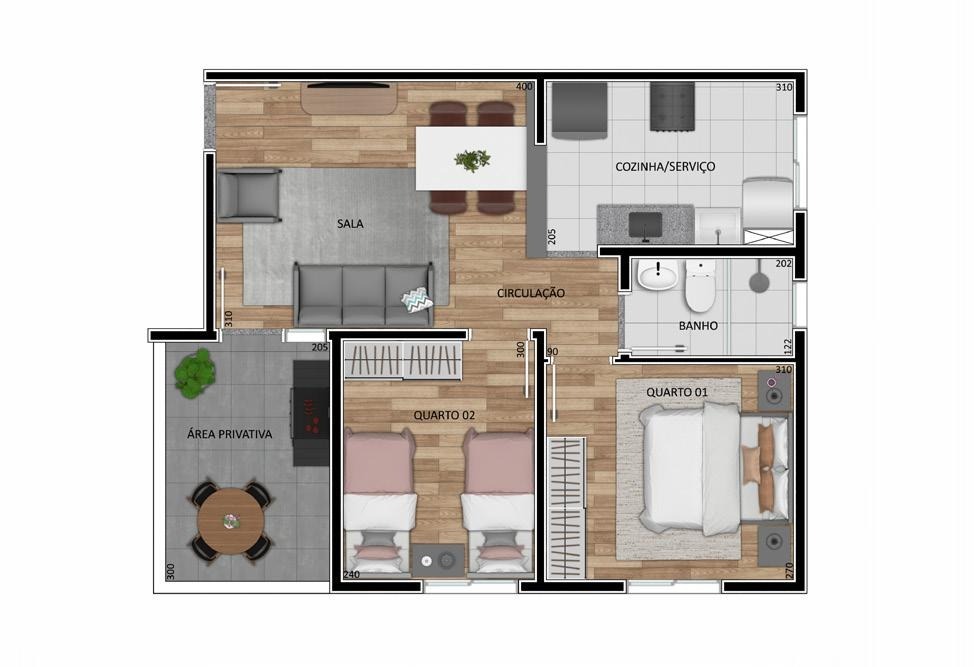 Apartamento à venda com 2 quartos, 44m² - Foto 14