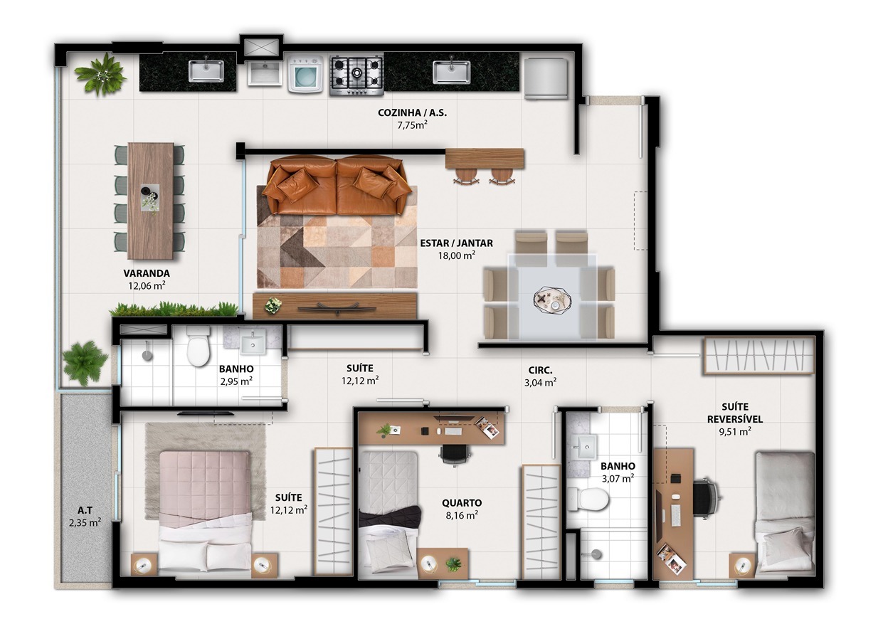 Apartamento à venda com 3 quartos, 89m² - Foto 13