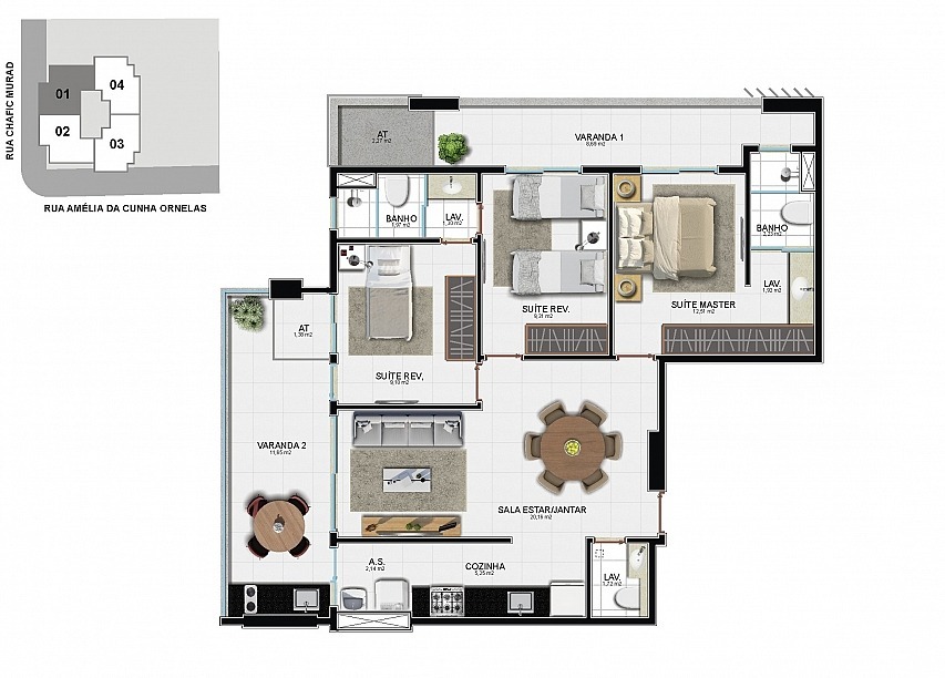 Apartamento à venda com 3 quartos, 100m² - Foto 6