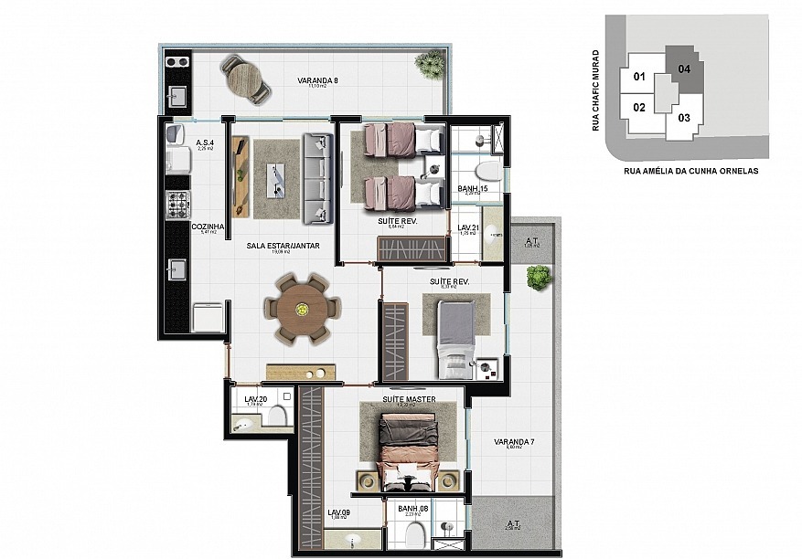 Apartamento à venda com 3 quartos, 100m² - Foto 7