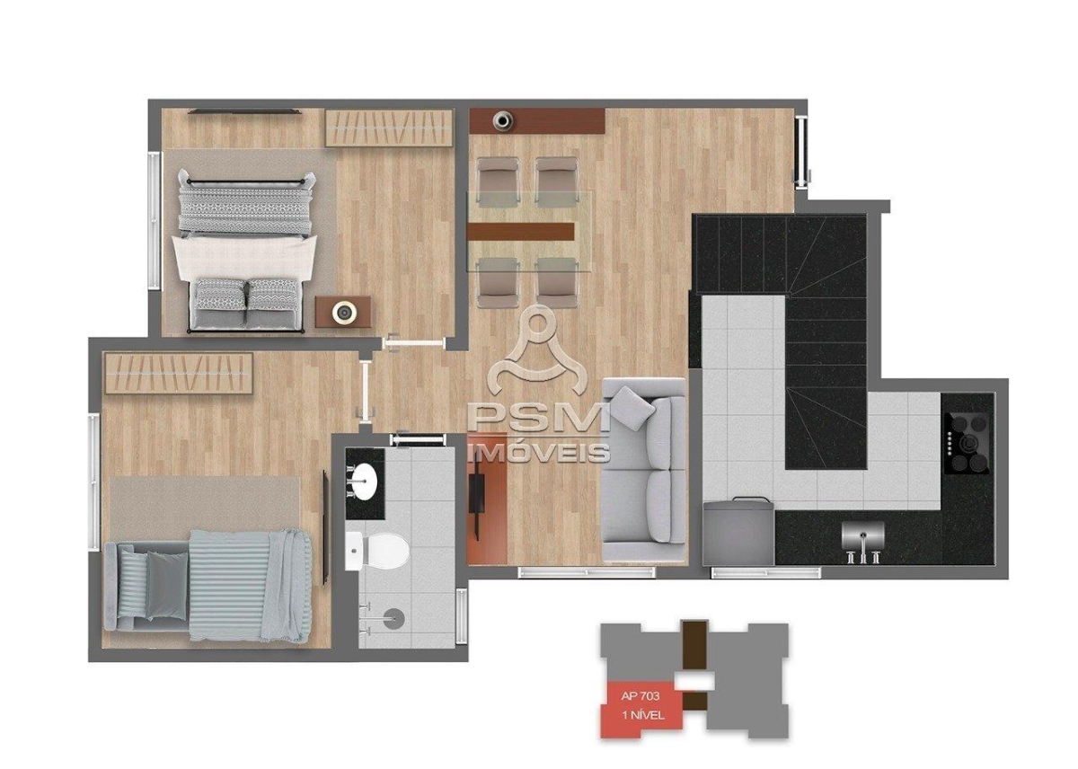 Apartamento à venda com 2 quartos, 54m² - Foto 12