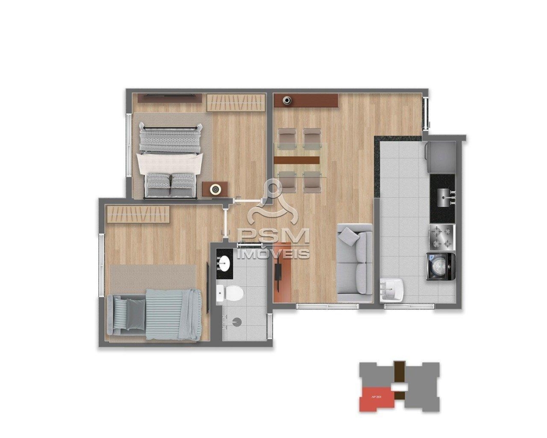 Apartamento à venda com 2 quartos, 54m² - Foto 13