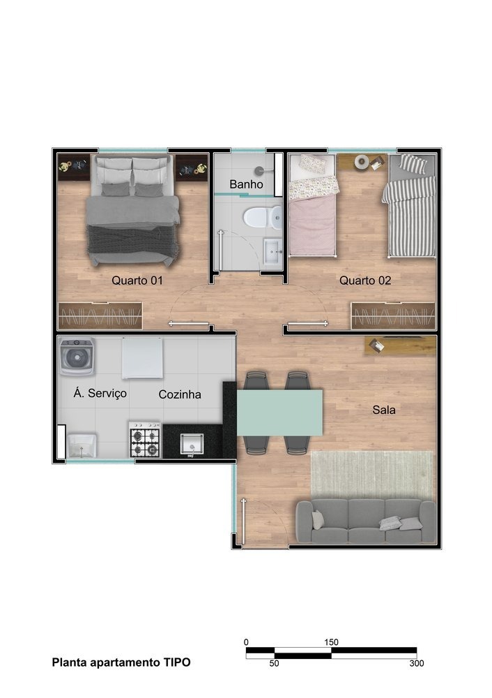 Apartamento à venda com 2 quartos, 43m² - Foto 7