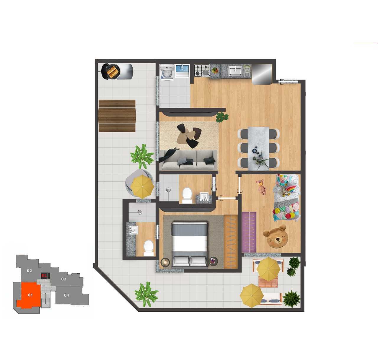 Apartamento à venda com 2 quartos, 21m² - Foto 7