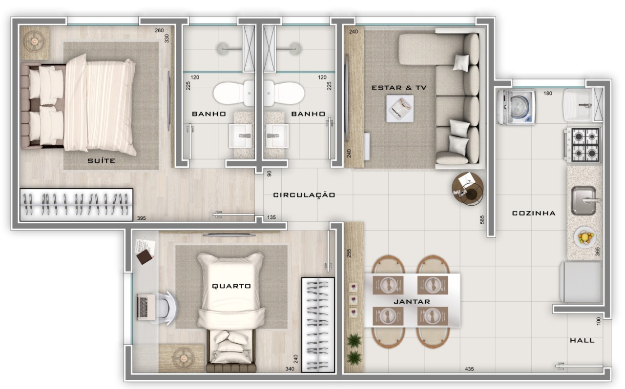 Apartamento à venda com 2 quartos, 54m² - Foto 5