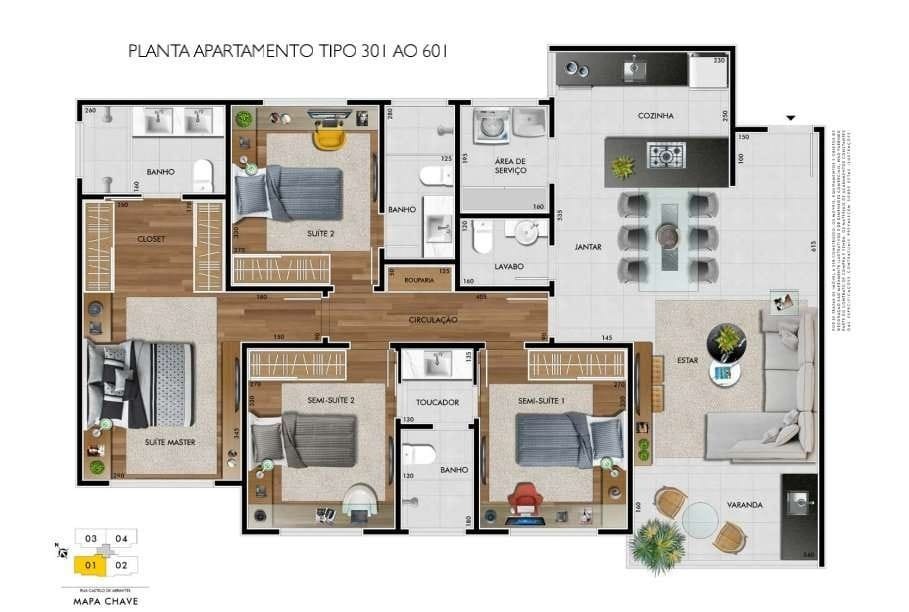 Apartamento à venda com 4 quartos, 103m² - Foto 9