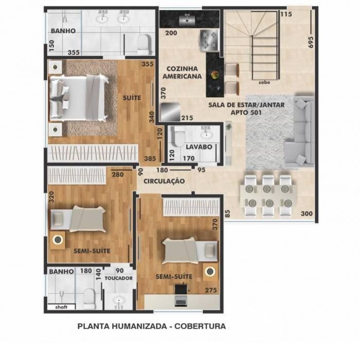 Cobertura à venda com 3 quartos, 167m² - Foto 3