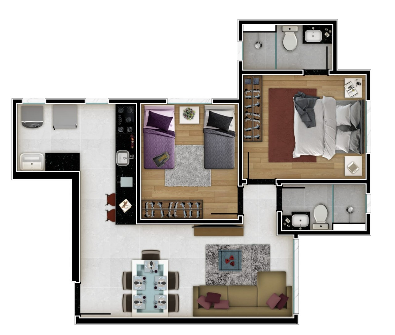 Apartamento à venda com 2 quartos, 55m² - Foto 6