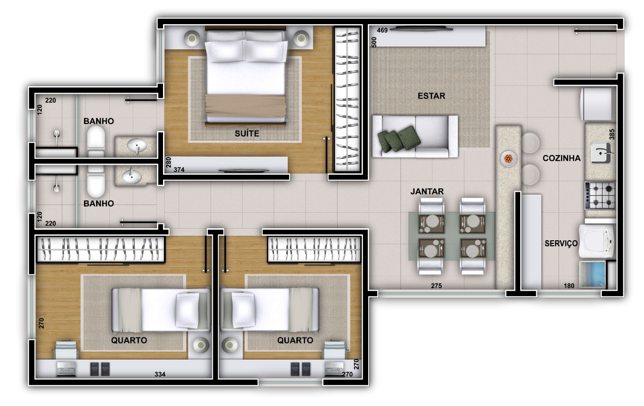 Apartamento à venda com 3 quartos, 67m² - Foto 6