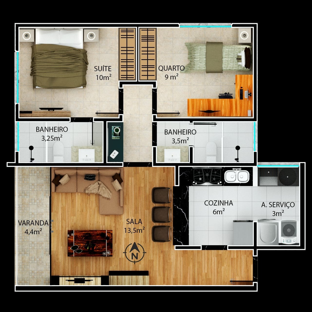 Apartamento à venda com 2 quartos, 65m² - Foto 7