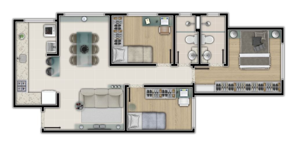 Apartamento à venda com 3 quartos, 87m² - Foto 4