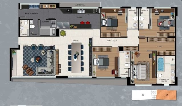 Apartamento à venda com 4 quartos, 178m² - Foto 15