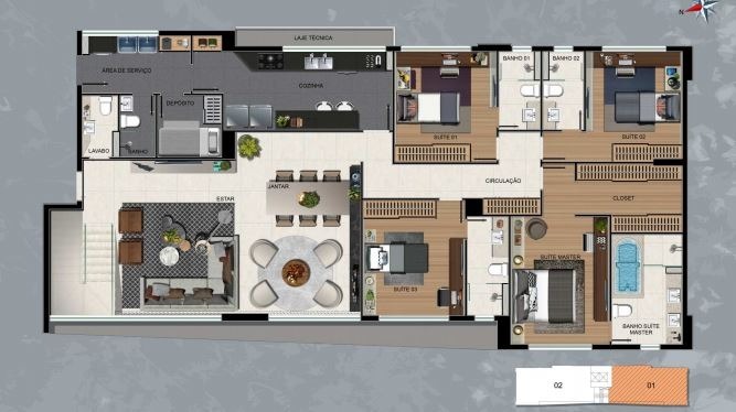 Apartamento à venda com 4 quartos, 178m² - Foto 20