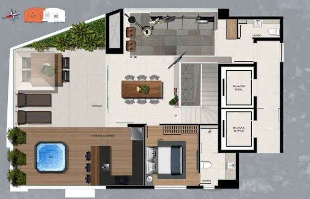 Apartamento à venda com 3 quartos, 118m² - Foto 9