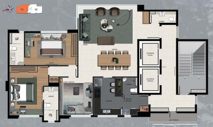 Apartamento à venda com 3 quartos, 118m² - Foto 19