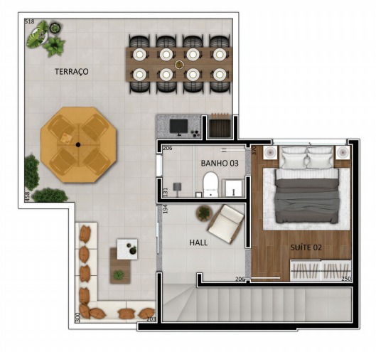 Apartamento à venda com 2 quartos, 54m² - Foto 6