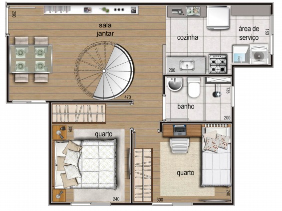 Apartamento à venda com 2 quartos, 43m² - Foto 3