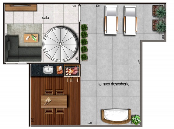 Apartamento à venda com 2 quartos, 43m² - Foto 4