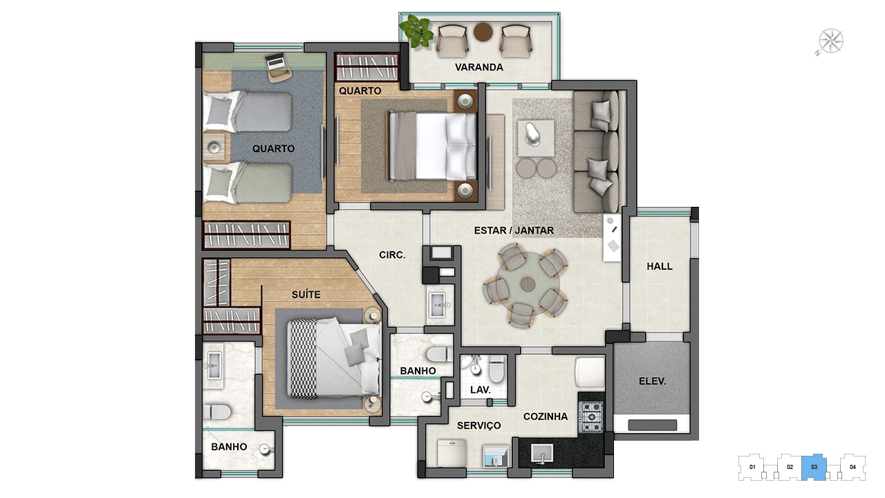 Apartamento à venda com 3 quartos, 287m² - Foto 11