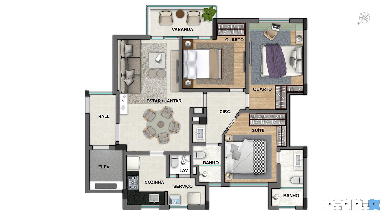 Apartamento à venda com 3 quartos, 287m² - Foto 12