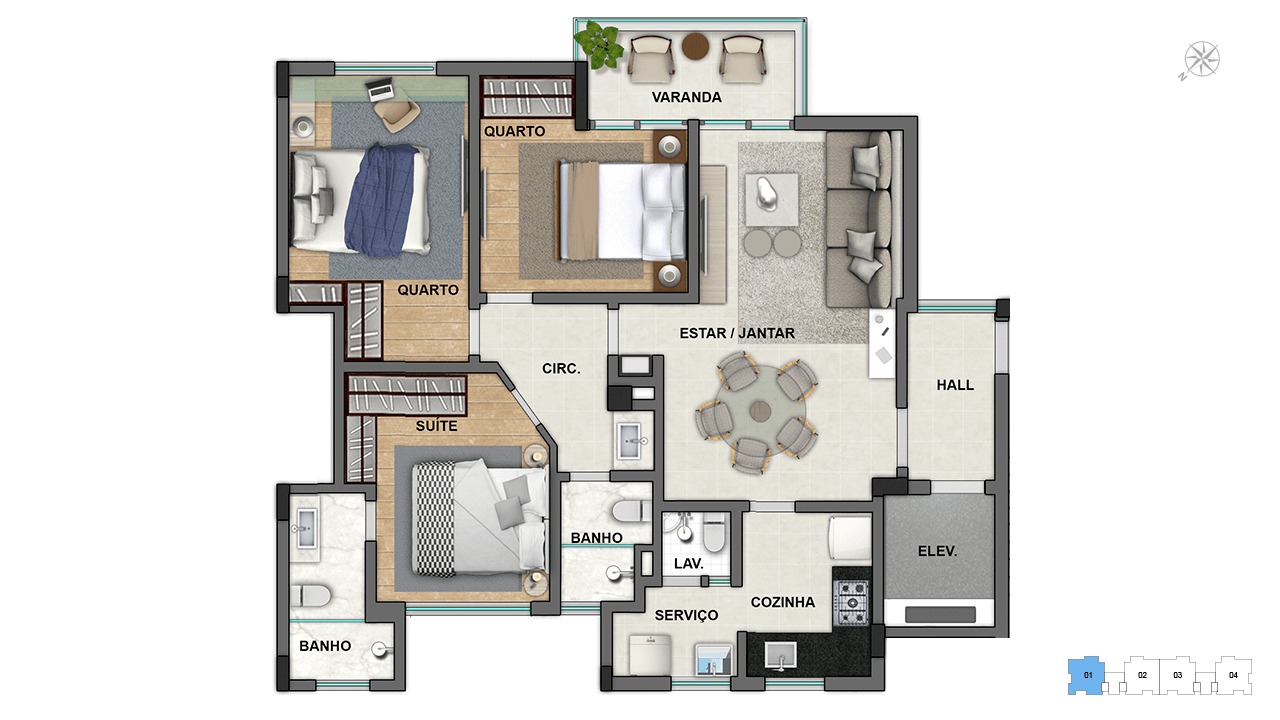 Apartamento à venda com 3 quartos, 287m² - Foto 14