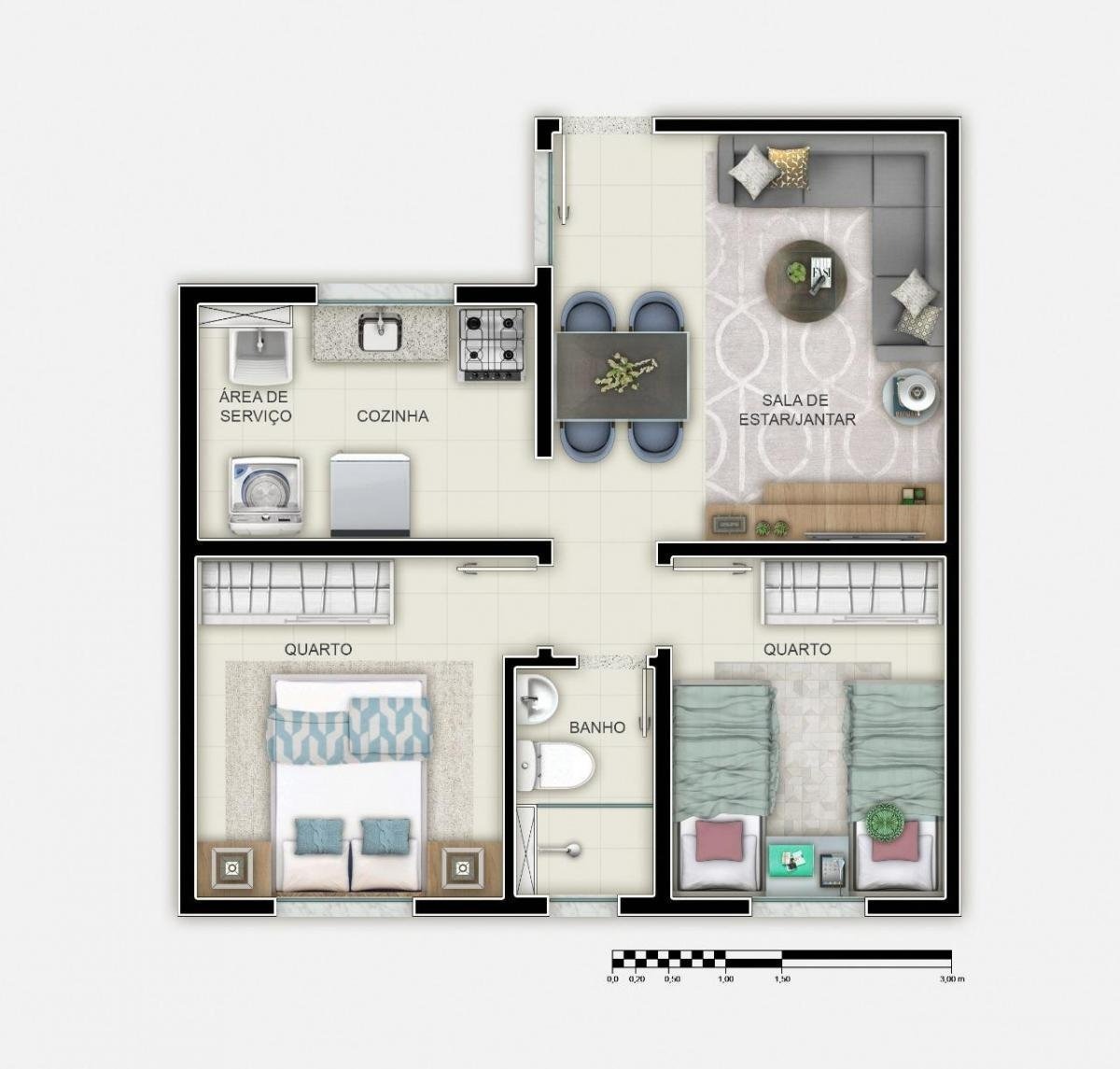 Apartamento à venda com 2 quartos, 52m² - Foto 6