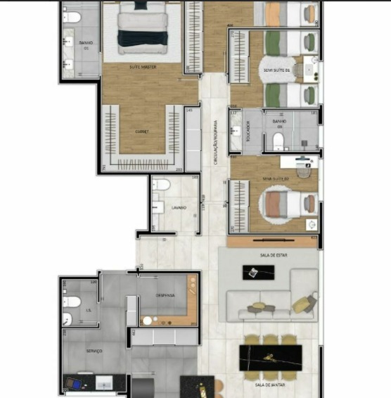 Apartamento à venda com 4 quartos, 30m² - Foto 4