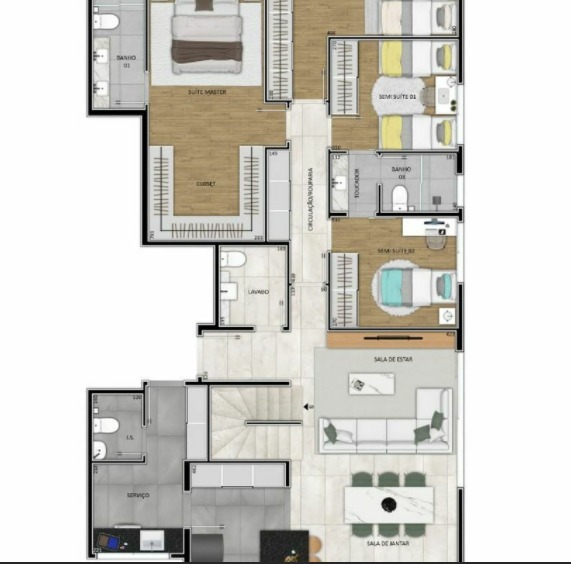 Apartamento à venda com 4 quartos, 30m² - Foto 3