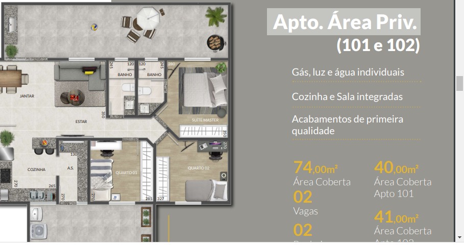 Apartamento à venda com 3 quartos, 40m² - Foto 15