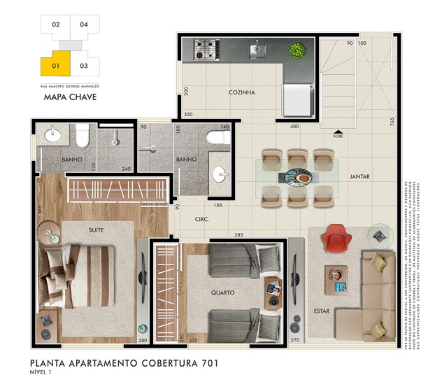 Apartamento à venda com 2 quartos, 66m² - Foto 6