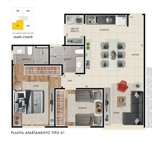 Apartamento à venda com 2 quartos, 66m² - Foto 7