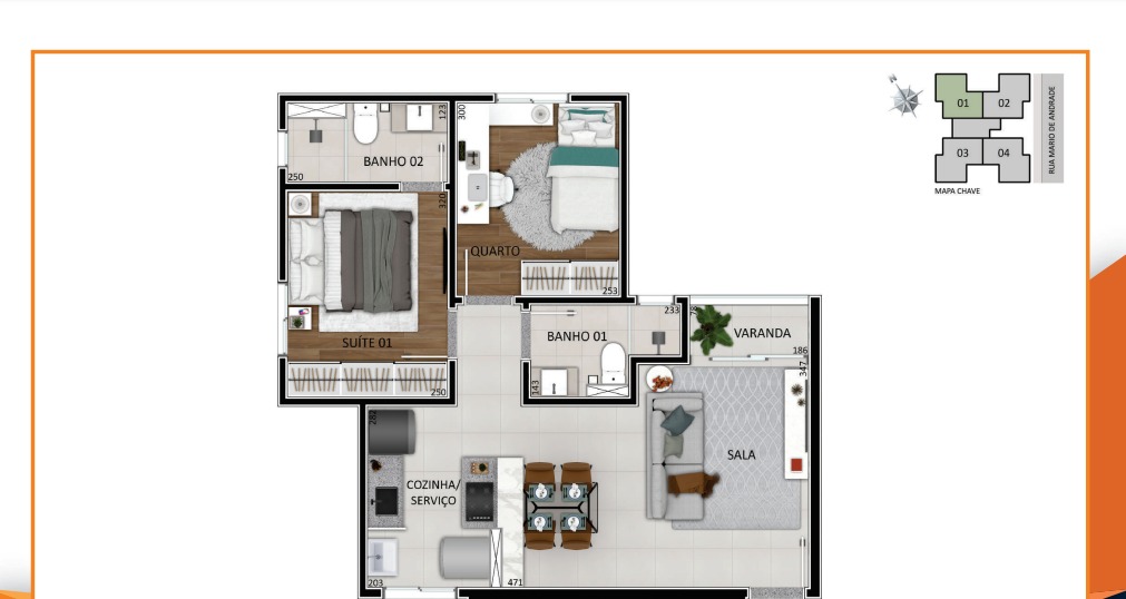 Apartamento à venda com 2 quartos, 60m² - Foto 9