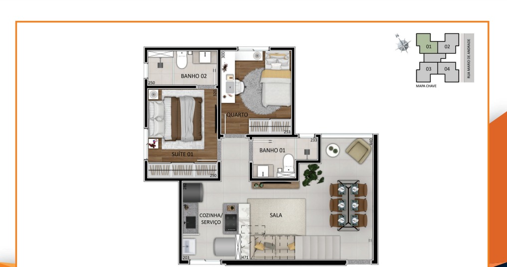 Apartamento à venda com 2 quartos, 60m² - Foto 11