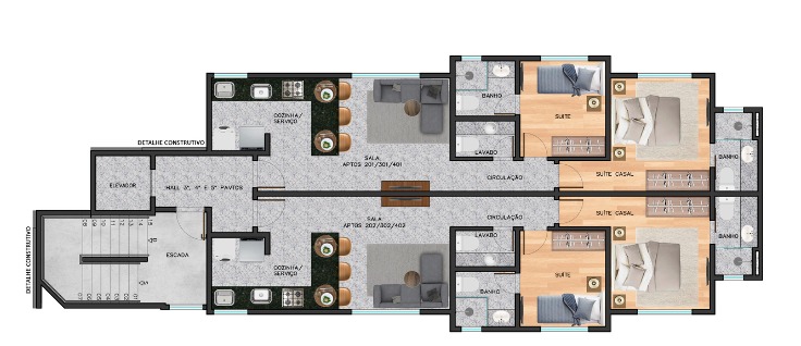 Apartamento à venda com 2 quartos, 57m² - Foto 3