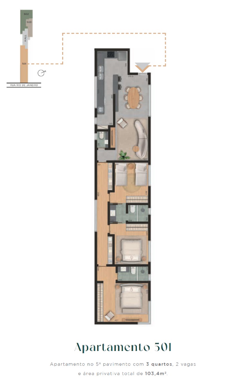 Apartamento à venda com 3 quartos, 103m² - Foto 13